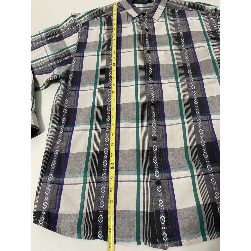 The North Face Button Up Shirt Vintage 90's‎ Aztec Mens Size M-L